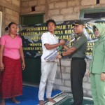 Pekerjaan Bedah RTLH Rampung, Dandim Karangasem Serahkan 4 Kunci Secara Simbolis