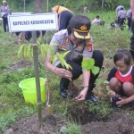 Polres Karangasem Tanam 2500 Pohon,  Gerakan Peduli Penghijauan Alam.