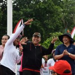 Kapolres Badung Ikuti Olah Raga Bersama Di Niti Mandala Renon