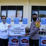 Kapolres Bangli Terima Bantuan 7 Tempat Cuci Tangan dari BRI Cabang Bangli