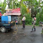Satgas TMMD Ke 108 Kodim Gianyar Lakukan Penyemprotan Disinfektan