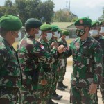 Kasdam IX/Udayana Pimpin Upacara Penerimaan Personel Satuan BKO Kodim.