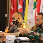 Kabag Ops Polres Tabanan mewakili Kapolres mengikuti Rakor di Kantor KPU Tabanan.