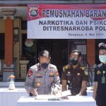 Polda Bali Msnahkan Barang Bukti Narkotika dan Psikotropika.