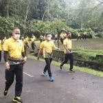 Agar Tetap Bugar, Setiap Hari Sabtu Personil Polsek Abiansemal Rutin Melaksanakan Olah Raga Pagi