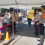 Rangkaian Ibadah Paskah Personil Polsek Kuta Lakukan Pengamanan Serta Pengawasan Disiplin Protokol Kesehatan