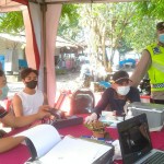 Polres Klungkung Gelar Vaksinasi Booster di Pos Pam Goa Lawah dan klinik.