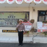 Kanit Lantas Polsek Kuta Utara Pimpin Apel Pagi.