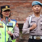 Wakapolres Putu Diah Apel Pengamanan Gebyar Sholawat, Satu Abad Nahdatul Ulama