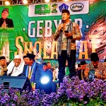 Kapolres Badung Beri Sambutan Dalam Acara Gebyar Sholawat Satu Abad NU