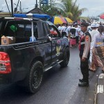 Personil Polsek Kuta Utara Amankan Rute  Melasti Menuju Pantai Batu Bolong