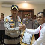 Upacara Kenaikan Pangkat Pengabdian dan 105 Reward Bagi Anggota dipimpin Kapolres AKBP Leo Dedy Defretes