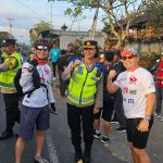 Kompol Diah Kurniawandari Pimpin Apel Pengamanan Balap Sepeda Bali Internasional.
