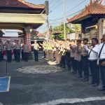 Kapolsek Kuta Utara Sambut Kunjungan Kerja Kapolres Badung.