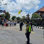Unit Raimas Sat Samapta Polres Badung Amankan Giat Pelebonan