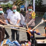 Kapolres Badung Hadiri Pemusnahan Barang Bukti Hasil Tindak Pidana