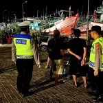 Satgas Kamseltibcarlantas Ops Lilin Agung 2023 Polresta Denpasar Amankan Pelabuhan Benoa