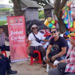 Usai Pencoblosan Polsek Kuta  Sambangi Pedagang Pantai Kuta Dalam Jum”at Curhat