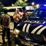 Polsek Kuta Utara Blue Light Patrol Beri Rasa Aman Pengunjung Obyek Wisata.