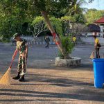 Peringati HUT Bhayangkara ke-78, Polsek Nusa Penida Laksanakan Bhakti Sosial di Pura Penataran Ped.
