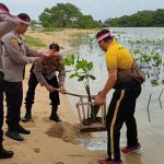 Polri Peduli Lingkungan: Penanaman Mangrove di Pulau Pudut Memperingati Hari Bhayangkara ke-78