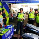 Sambangi Stan Dealer Yamaha, Patroli Biru Polsek Abiansemal Sampaikan Himbauan
