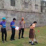 Bhabinkamtibmas Polsek Denbar Atensi Pertandingan Wood Ball Dalam Rangka HUT SMP 13 Denpasar