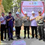 Peletakan Batu Pertama Pembangunan Kantor Polsubsektor Kawasan Pelabuhan Sampalan