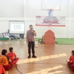Masa Pengenalan Lingkungan Sekolah, Polsek Mengwi Berikan Penyuluhan Hukum dan Tertib Berlalulintas