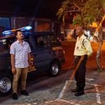 Sambangi Satpam BRI Yang Bertugas, Patroli Biru Polsek Abiansemal Sampaikan Himbauan Kamtibmas