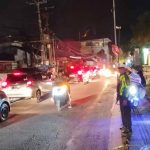 Wujudkan Kamseltibcarlantas Unit Lantas Polsek Kuta Utara Lakukan Blue Light Patrol