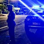 Iptu Agung Sudyastika Pimpin Blue Light Patrol Cegah Balapan Liar Di Jalan Gatsu Barat.