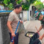 Sinergitas Peduli Lingkungan, Bhabinkamtibmas Polsek Denbar Dan Babinsa Kerja Bakti Bersama Aparatur Desa