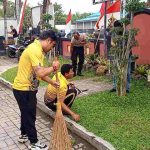 Polsek Dentim Gelar Kegiatan Bersih-Bersih dan Syukuran Atas Perolehan Juara 2 Lomba Kebersihan