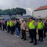 Kapolsek Abiansemal Pimpin Apel Kesiapan Pengamanan Singasari Expo 2024