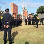 Tahap Pendaftaran Cagug-Cawagub Bali Satgas OMP Pereketat Pengamanan Kantor KPU dan Bawaslu