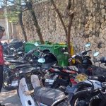 Cegah Pencurian Kendaraan Bermotor  Samapta Polsek Kuta Utara Pelototi  Kunci Nyantol