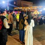 Personel Polsek Kuta Utara Amankan Kirab Budaya MT. Al. Mujahirin Dalung