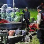 Patroli Samapta Polsek Abiansemal Sambangi Pedagang Pasar Tradisional, Sampaikan Himbauan Kamtibmas