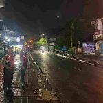 Paska  Hujan  Samapta Polsek Kuta Utara Lakukan Patroli Cegah Kriminalitas Dan Potensi Bencana Alam
