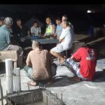 Sambangi Proyek Bangunan Mitra10 Polsek Denbar Cooling System Beri Pesan-pesan Kamtibmas