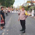 Kapolsek Abiansemal Pimpin Langsung Pengamanan Upacara Nangluk Merana Sasih Kenam