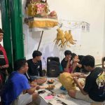 Patroli Samapta Polsek Abiansemal Sambangi Pemuda yang Sedang Membuat Ogoh-Ogoh