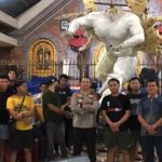 Kapolsek Kuta Utara Sambangi  Tempat Pembuatan Ogoh Ogoh .