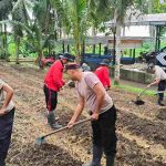 Dukung Program Ketahanan Pangan, Polri & Masyarakat Gotong Royong Di Lahan Ketahanan Pangan Desa Sibanggede