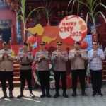 Pengamanan Perayaan Imlek di Khongco Ciao Fuk Miao, Denpasar Utara