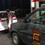 Polsek Abiansemal Gelar Patroli Biru, Sambangi SPBU Latusari Untuk Jaga Keamanan