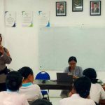 KANIT BINMAS POLSEK KUTA SELATAN BERIKAN PENYULUHAN KESELAMATAN BERLALU LINTAS KEPADA SISWI YAYASAN BALI WISE