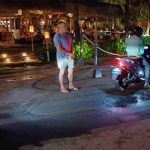 Unit Samapta Polsek Kuta Utara Blue Light Patrol Rutin Susuri Jalan Pura Dalem Canggu.