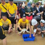 Polsek Kuta Selatan Gelar Kegiatan “Sabtu Peduli” Tanam Mangrove dan Lepas Tukik di Tanjung Benoa